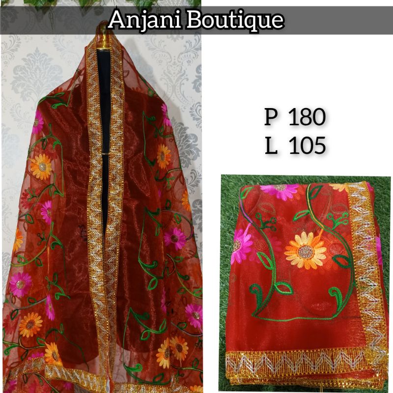 Selendang india import / dupatta india-5