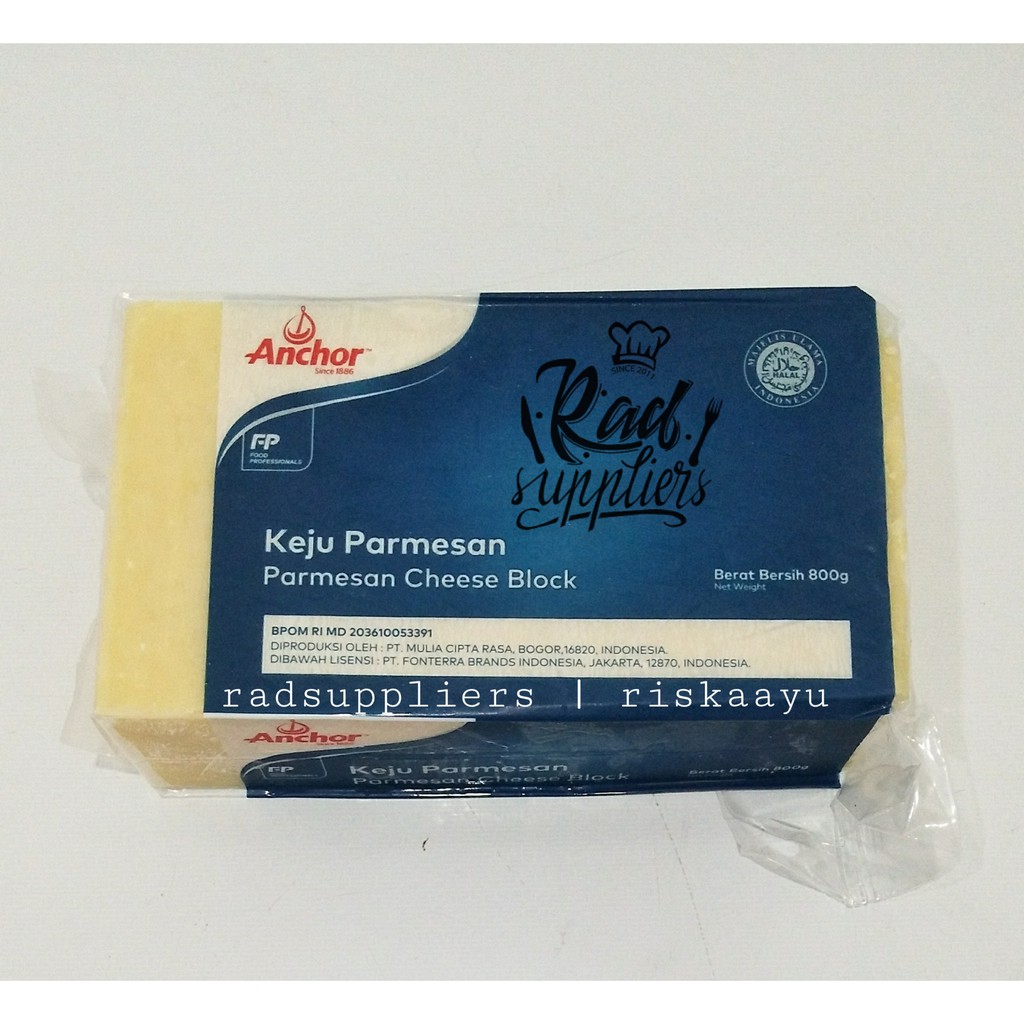 Jual Anchor Parmesan Cheese Block 800graman, Keju Parmesan Blok 800gram