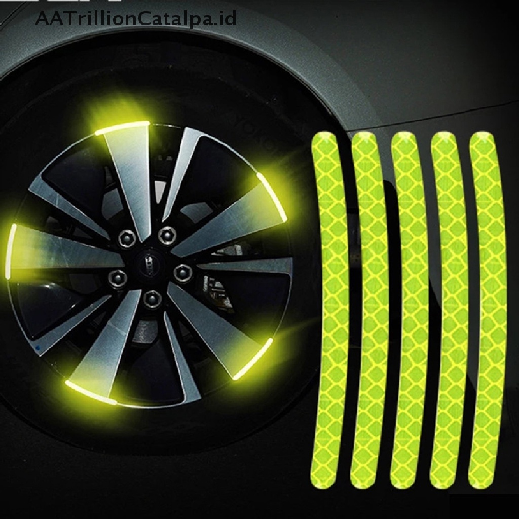 Aatrillioncatalpa 20Pcs Stiker Reflektif Untuk hub Velg Mobil