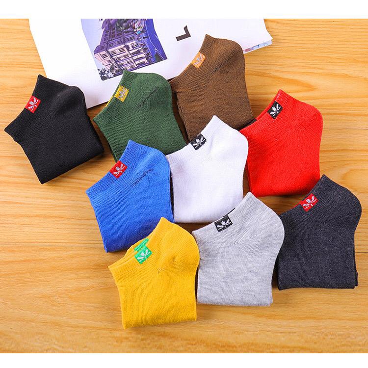 ☀INDOLAND☀ R156 Kaos Kaki Fashion Unisex Kaoskaki Warna Polos  Wanita Murah Semata kaki Socks Pendek