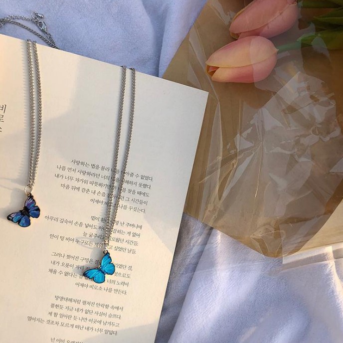 [COD]Kalung &amp; Gelang Wanita Motif Kupu-kupu Fashion Aksesoris Korea Simple - PD