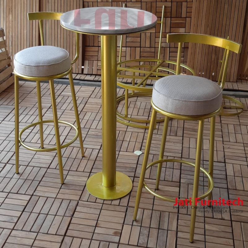 set meja bar - kursi bar - meja bar - satu set