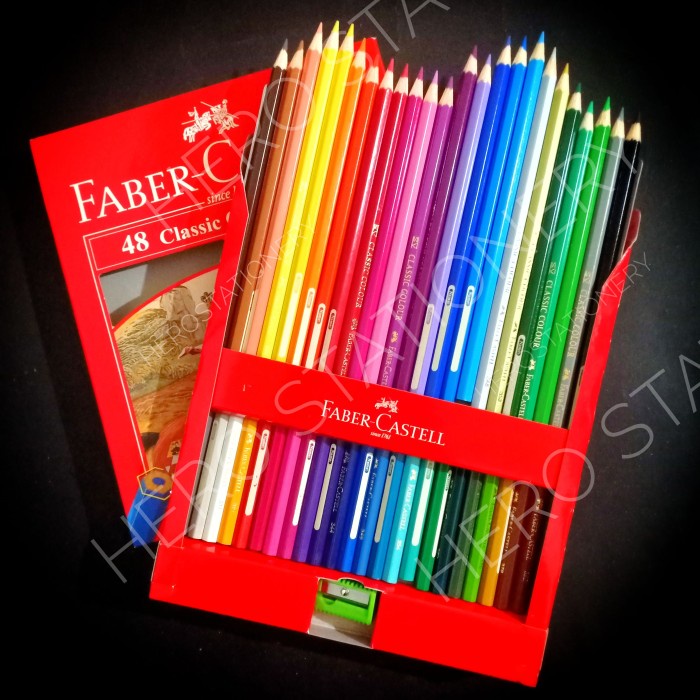 

WARNAPENSIL- PENSIL WARNA FABER-CASTELL CLASSIC 48 WARNA -PENSIL WARNA