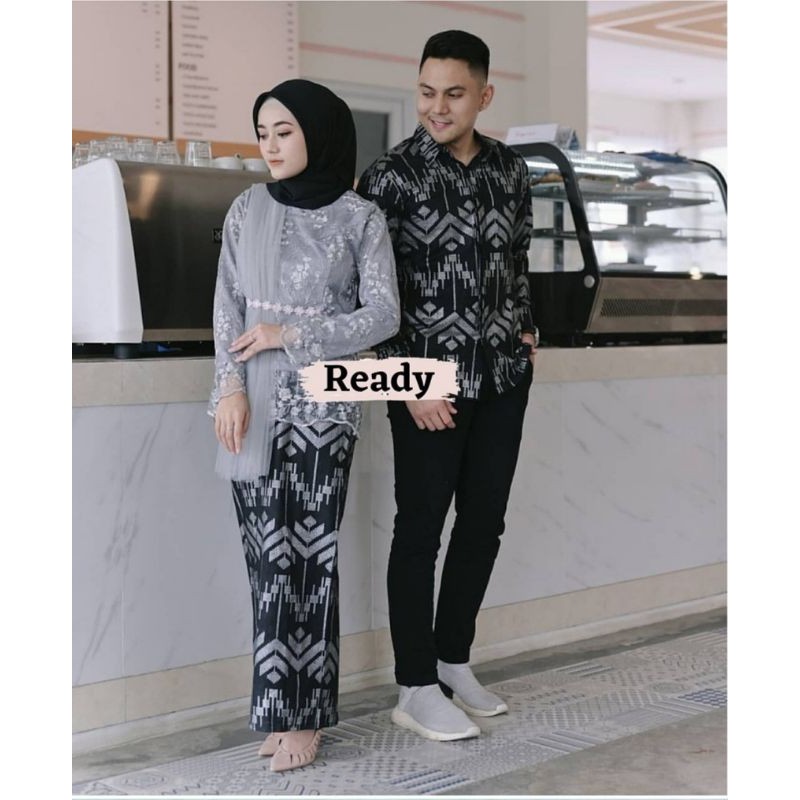 BATIK COUPLE KEBAYA MODERN KEBAYA TUNAGAN KEBAYA LAMARAN KEBAYA WISUDA KEBAYA KONDANGAN-Set COUPLE