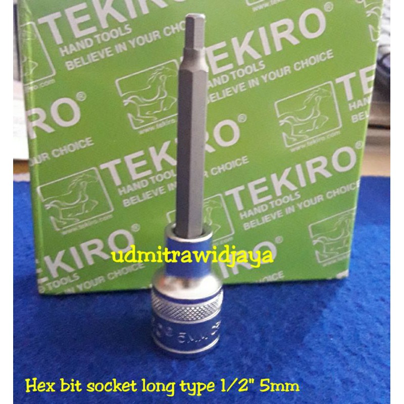 Kunci sok L / hex bit socket L 1/2&quot; kunci sock L 5mm kunci sok L baut 12an Tekiro JIS Japan standart