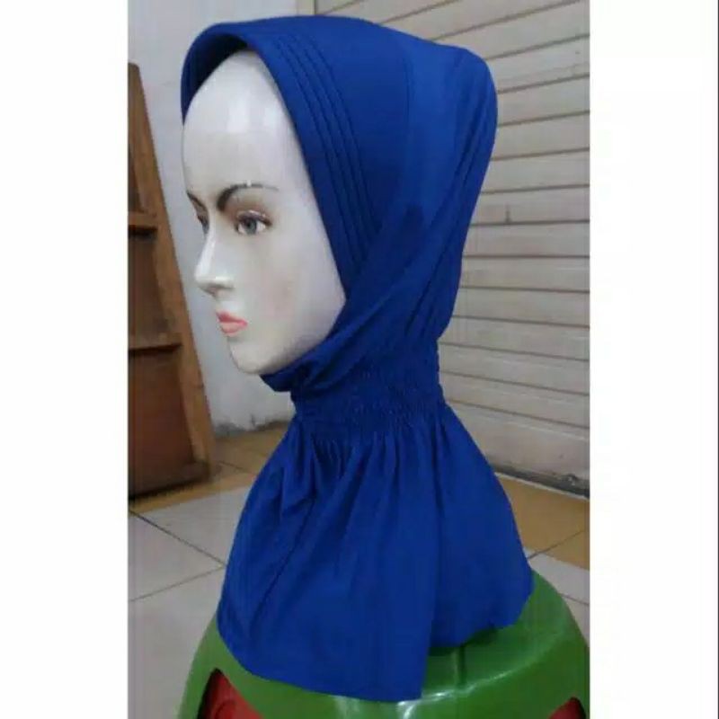 Jilbab Bergo Instan Pet, Full Kerut Dibagian Leher
