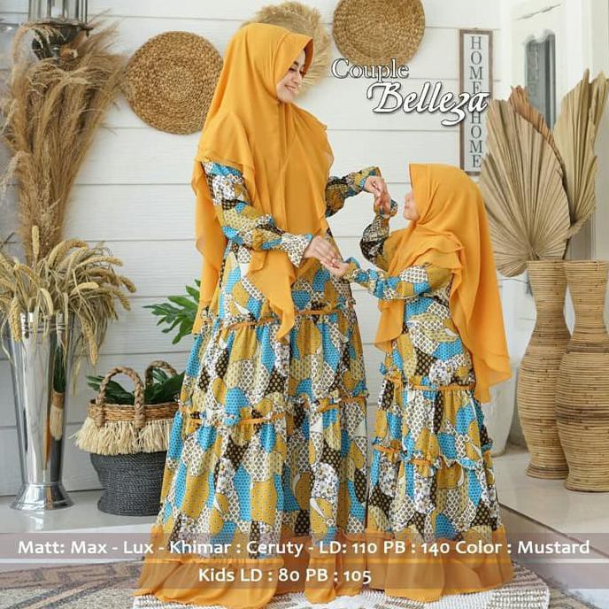 Baju Muslim Wanita Couple Ibu Dan Anak Gamis Syari Max Belleza Terbaru Alexandriastorejkt