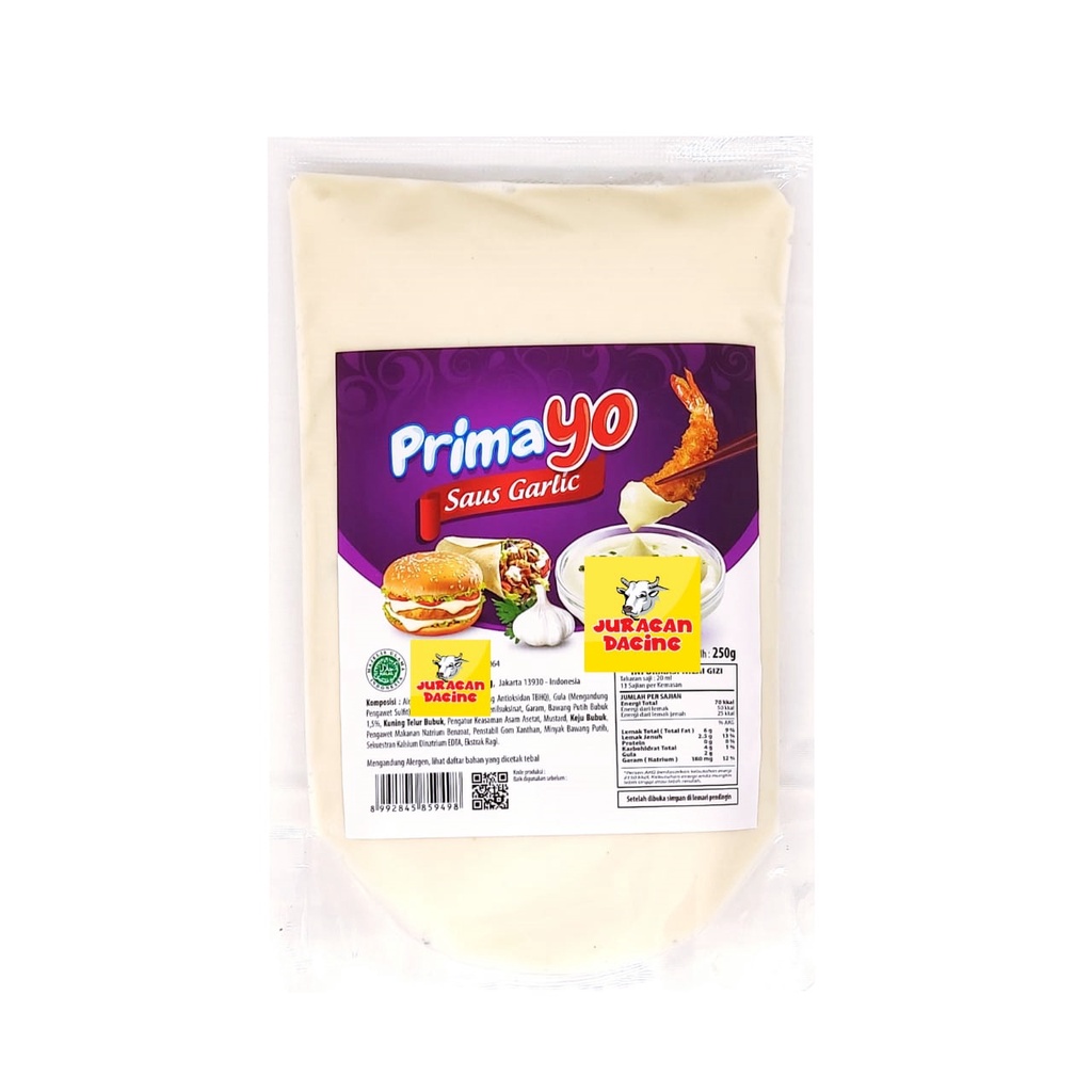 

Primayo Saus Garlic Salad Dressing 250gr