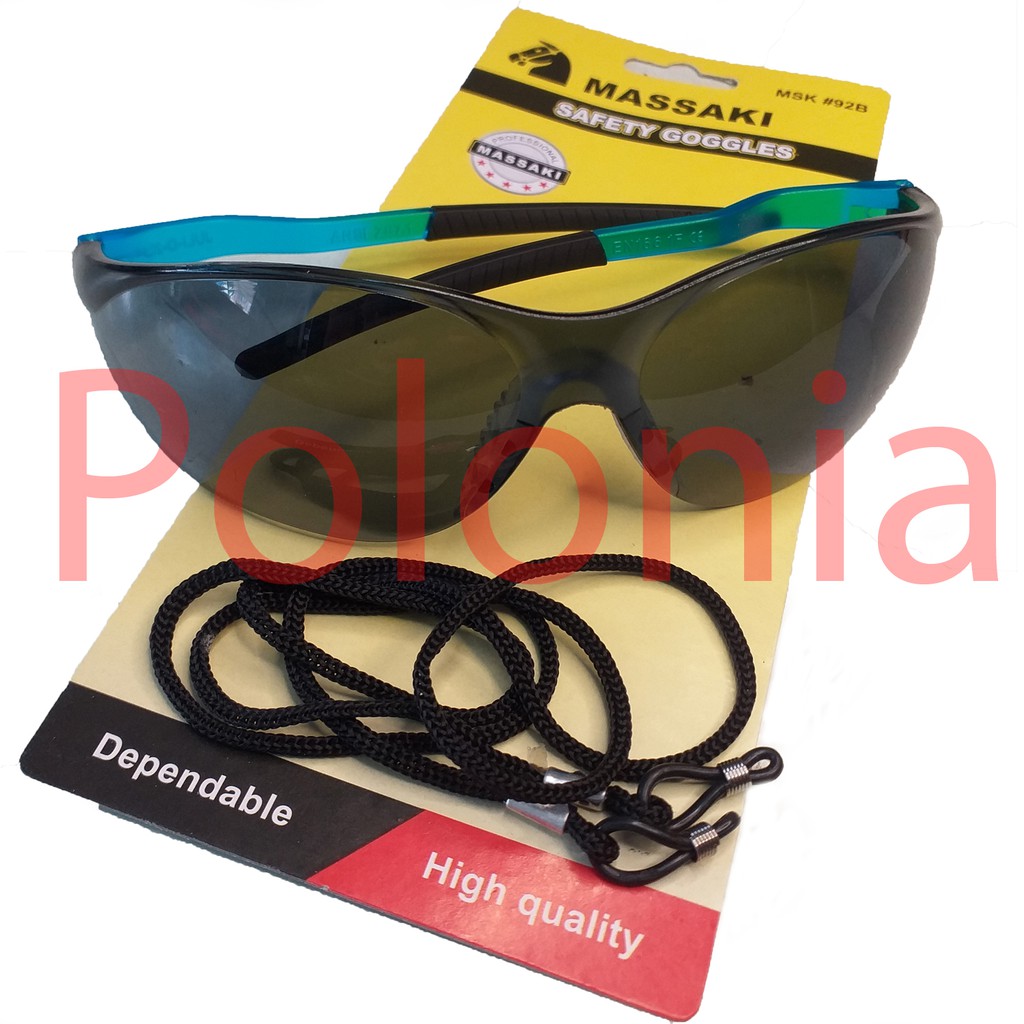 Kacamata Safety Massaki Hitam + tali
