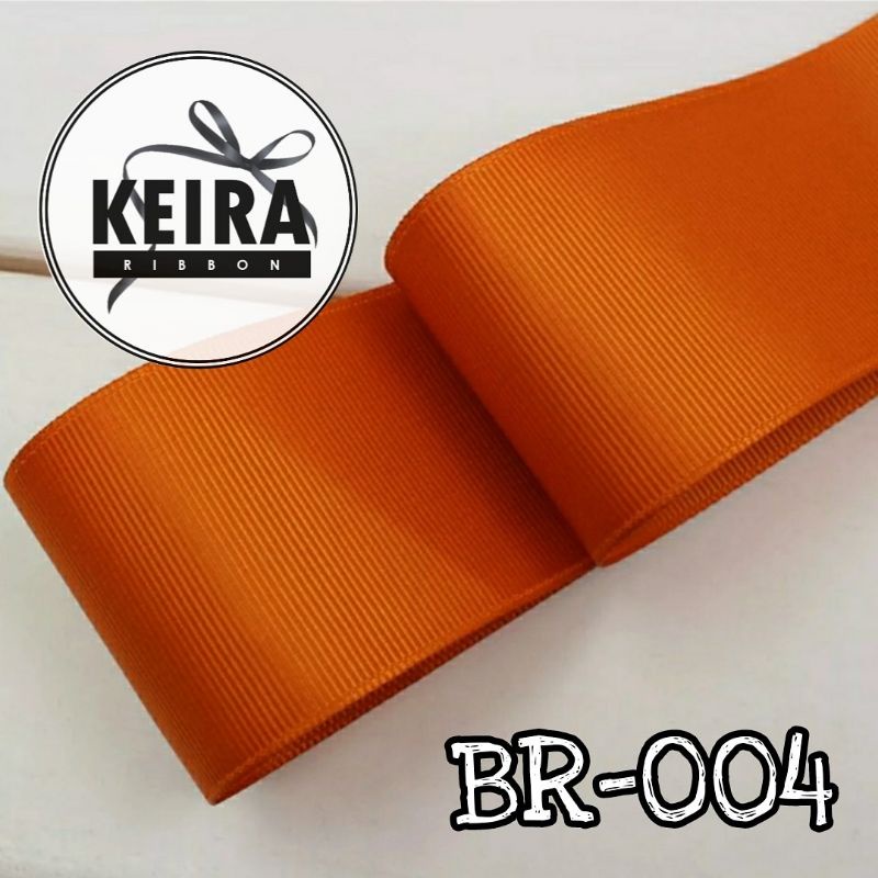 

Pita grossgrain ribbon coklat polos kode: BR-004 Lebar 2.5 cm