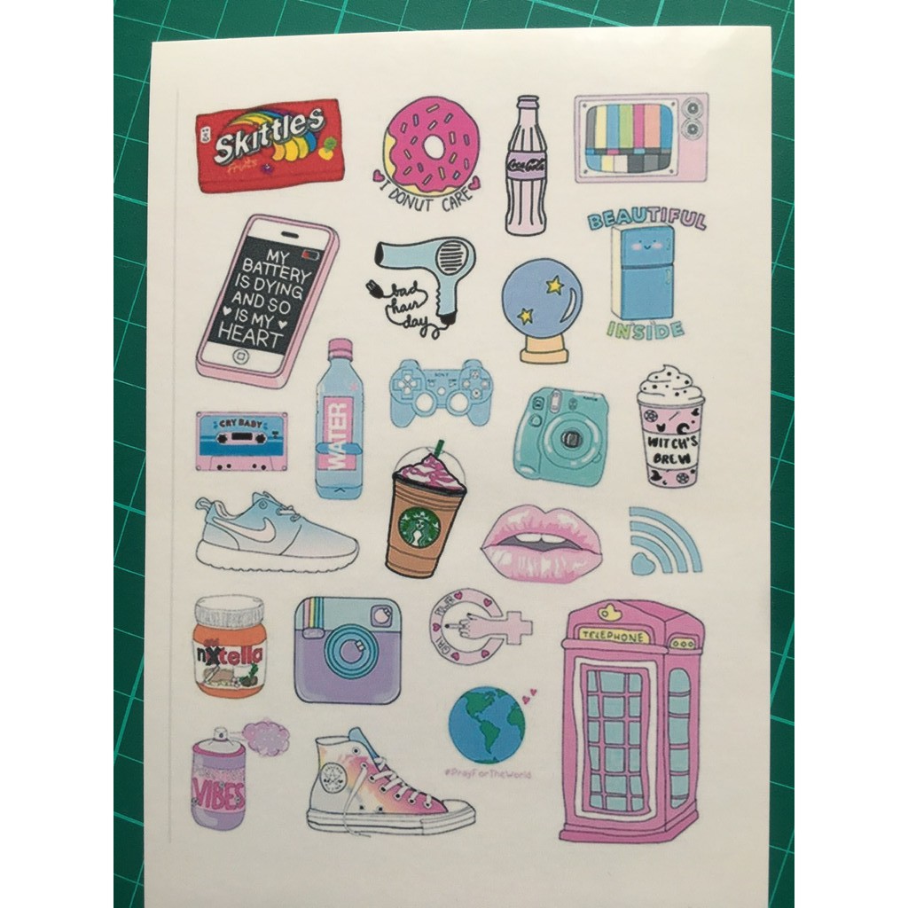 Sticker Pack Stiker Set Tumblr Stiker Aesthetic Laptop Murah