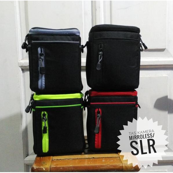 SUPER MURAH - TAS KAMERA MINI MIRRORLESS FUJI SONY OLYMPUS CANON NIKON + RAIN COVER AKSESORIS KAMERA