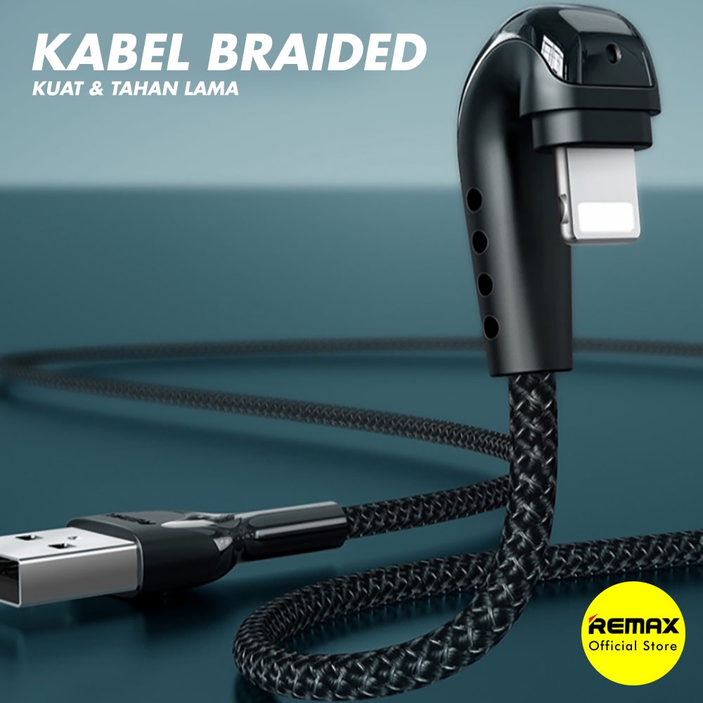 Kabel Data Lightning Remax RC-177I 2.1A Fast Charging Braided Cable