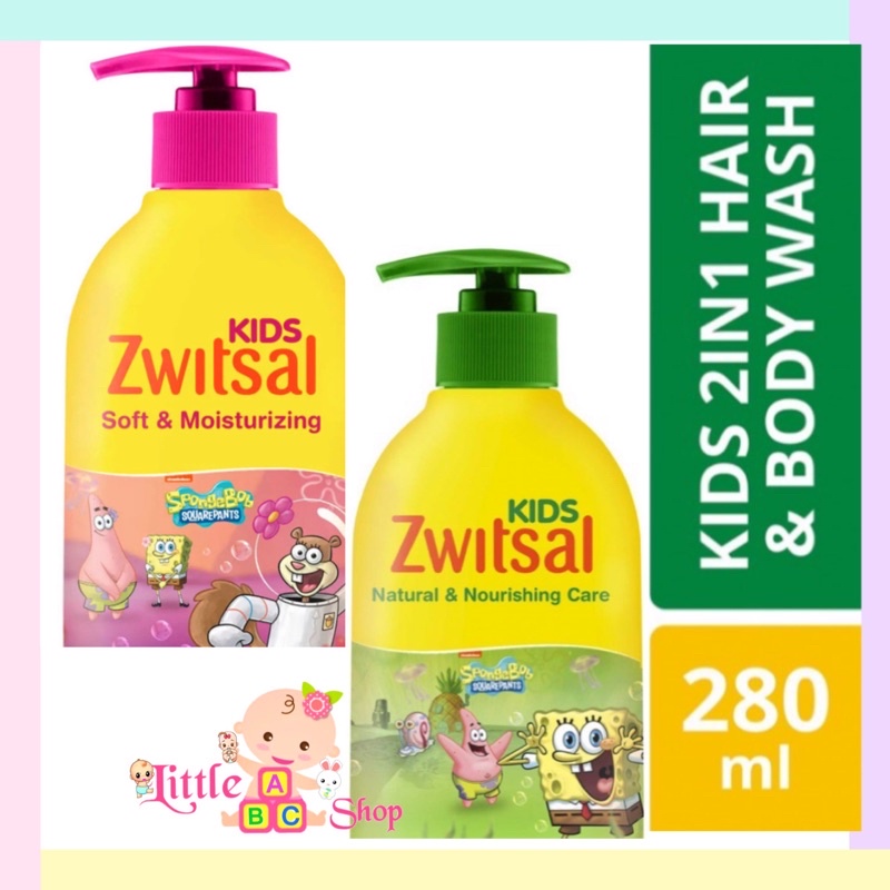 Zwitsal Kids 2In1 Sabun Mandi Cair Anak Natural And Nourish 280ml/ Zwitsal sabun anak