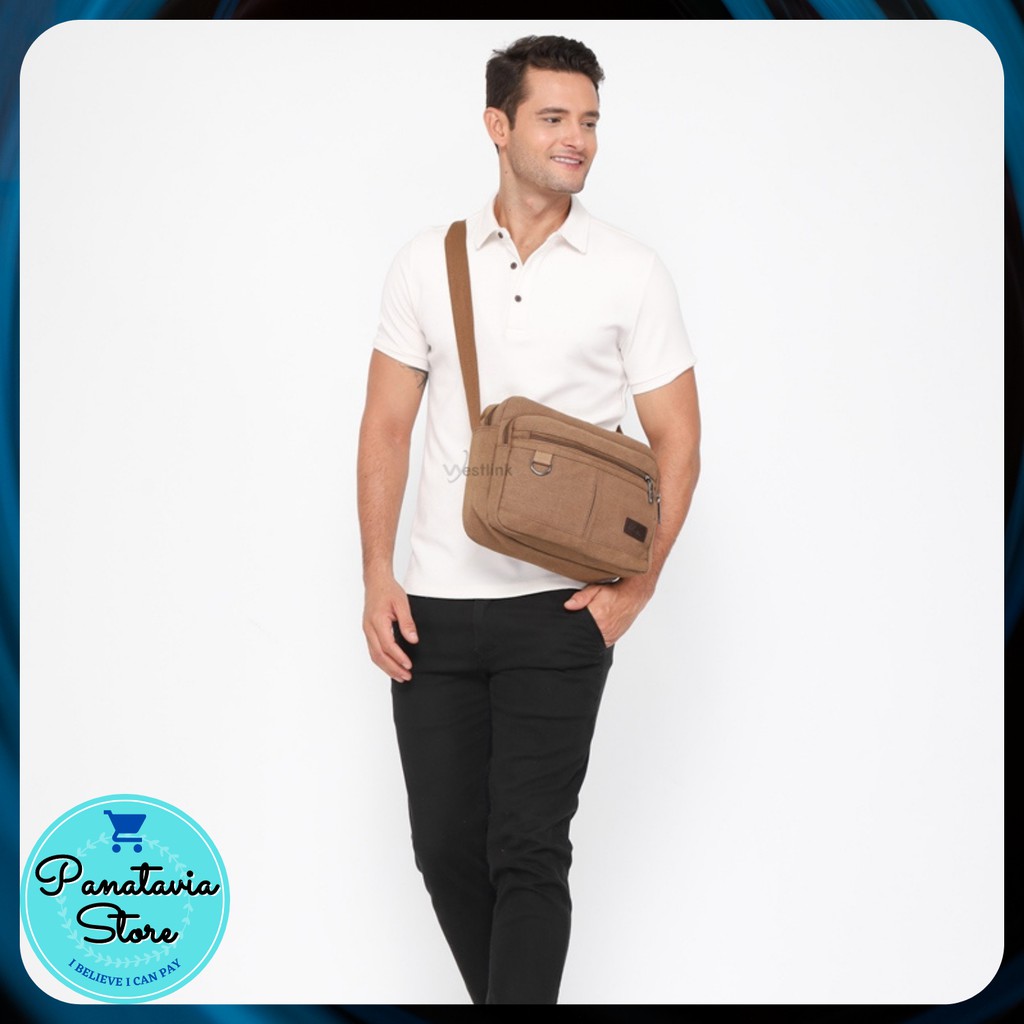 Westlink Shoulder Bag Marten | Tas Selempang Pria | Tas Keren | Tas Pria - Warna Coklat