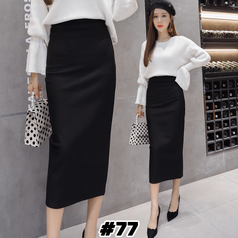 KARAKOREA Mini Midi Maxi H Line Office Skirt/Rok Kantor/Pencil Skirt/Korean Women Skirt