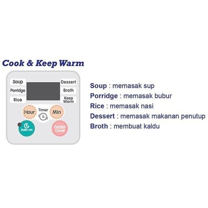 Makassar! Slow Cooker Baby Safe 1.5 L with Auto Menu LB06D