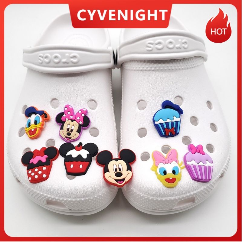 Jibbitz Crocs Cartoon Mickey Mouse Karakter Lucu Pin Sandal Trendy Spesial Edition