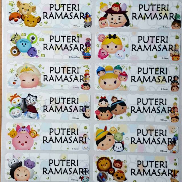 

Label tsum tsum disney original label tahan air super murah mickey mini stich label waterproof