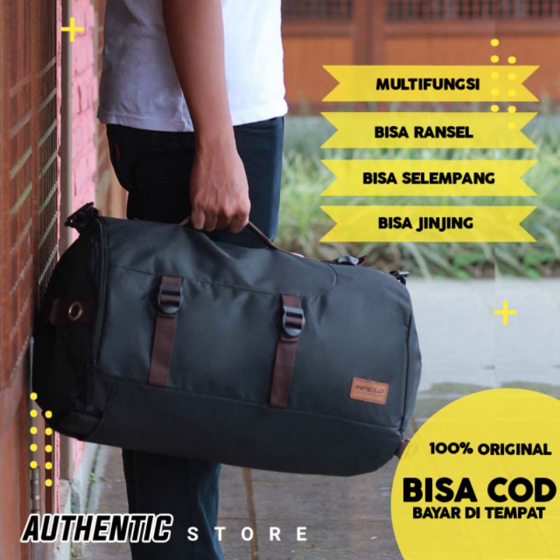 AUTHENTIC Travel Bag Tas Gym Tas Duffle Olahraga TAS Pakaian PULANG KAMPUNG TAS FITNESS PRIA ARMY