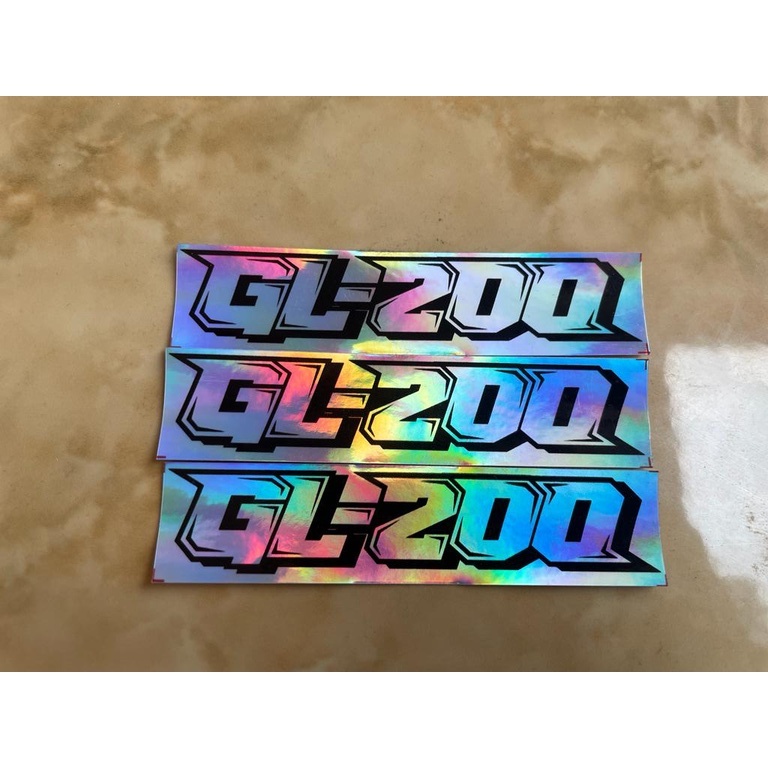 Stiker Racing Hologram GL 200 Putih Bijian Soundbalapblitar