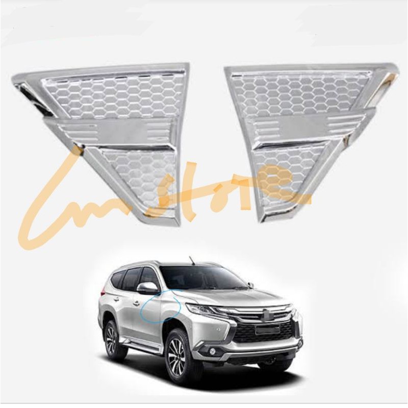 Side Vent Cover Moulding Fender Air Flow Samping Mitsubishi All New Pajero Sport