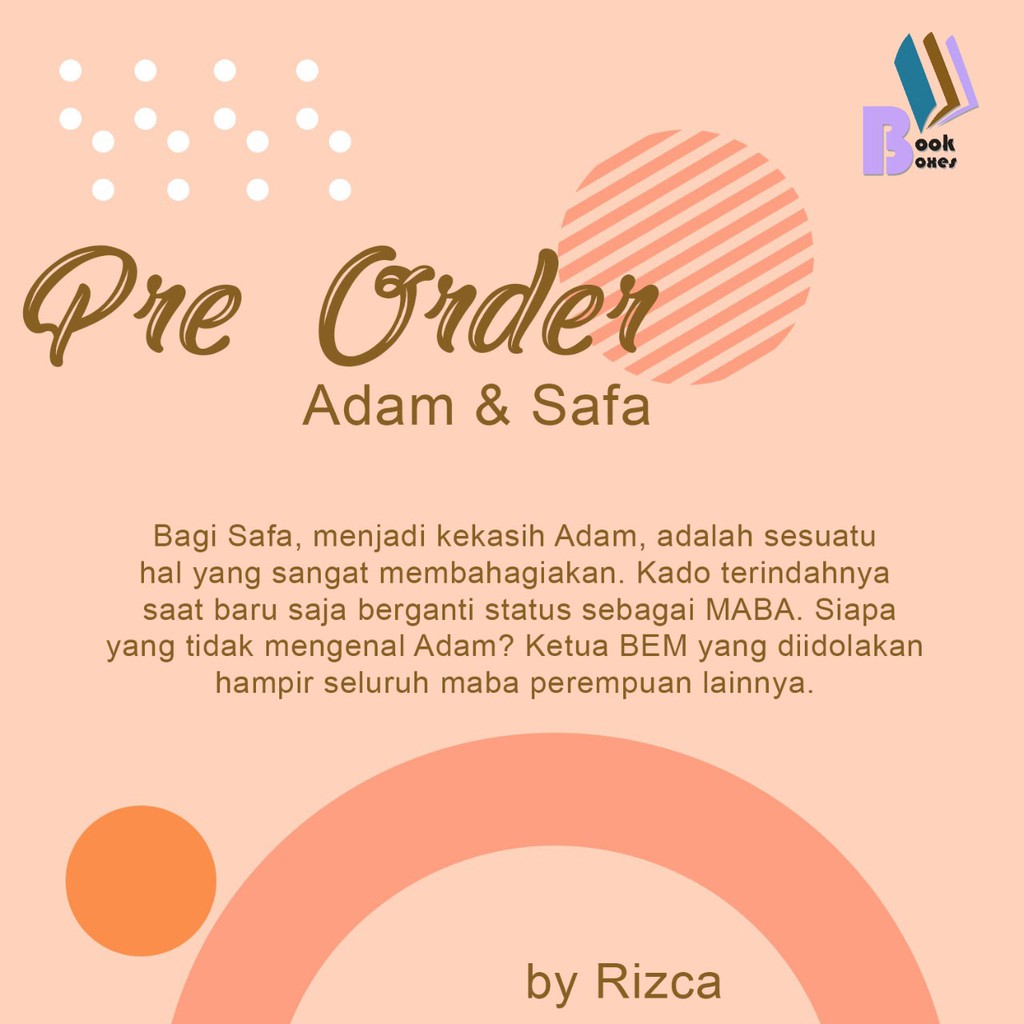 Pre Order Adam & Safa 10 - 21 Agustus 2020