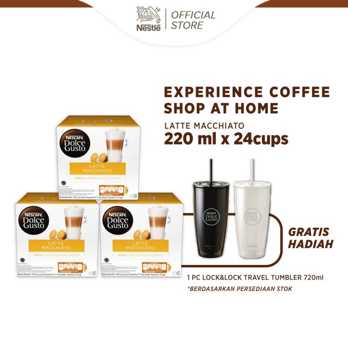 

NESCAFE Dolce Gusto Latte Mac 3 box + Free Lock&Lock Travel Tumbler