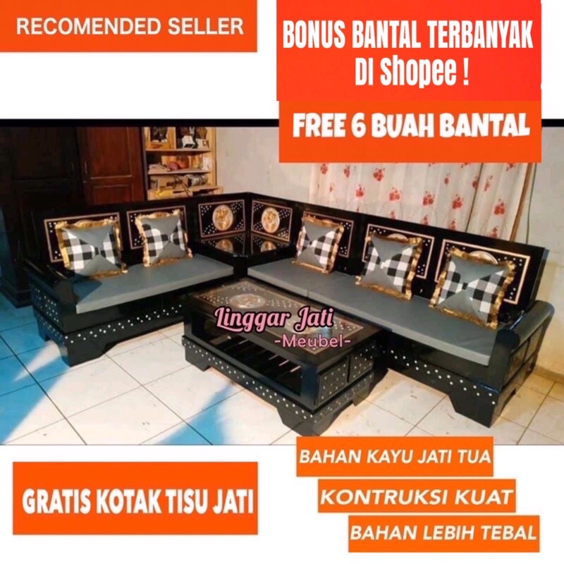 Kursi Sudut Jati Gelung