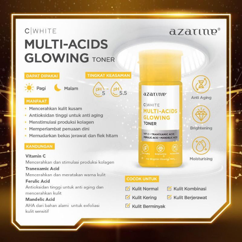 Azarine Multi Acid Glowing Toner 90ml
