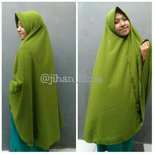 Simpel Khimar Jumbo | khimar wolvis jumbo | Khimar wollycrepe jumbo