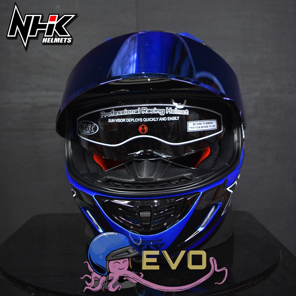 NHK GP 1000 PAKET GANTENG - NHK GP1000 STAR BLUE ORIGINAL HELM RACING NHK GP TERBARU ( ONGKIR 2KG SAJA )