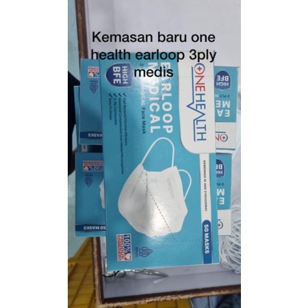 Masker Medis One Health 3PLY isi 50pcs # earloop#masker medis murah