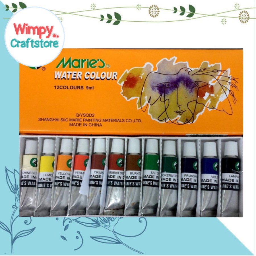 

Cat Air Maries Water Color set 9ML 12 Warna E1306 CAT-2