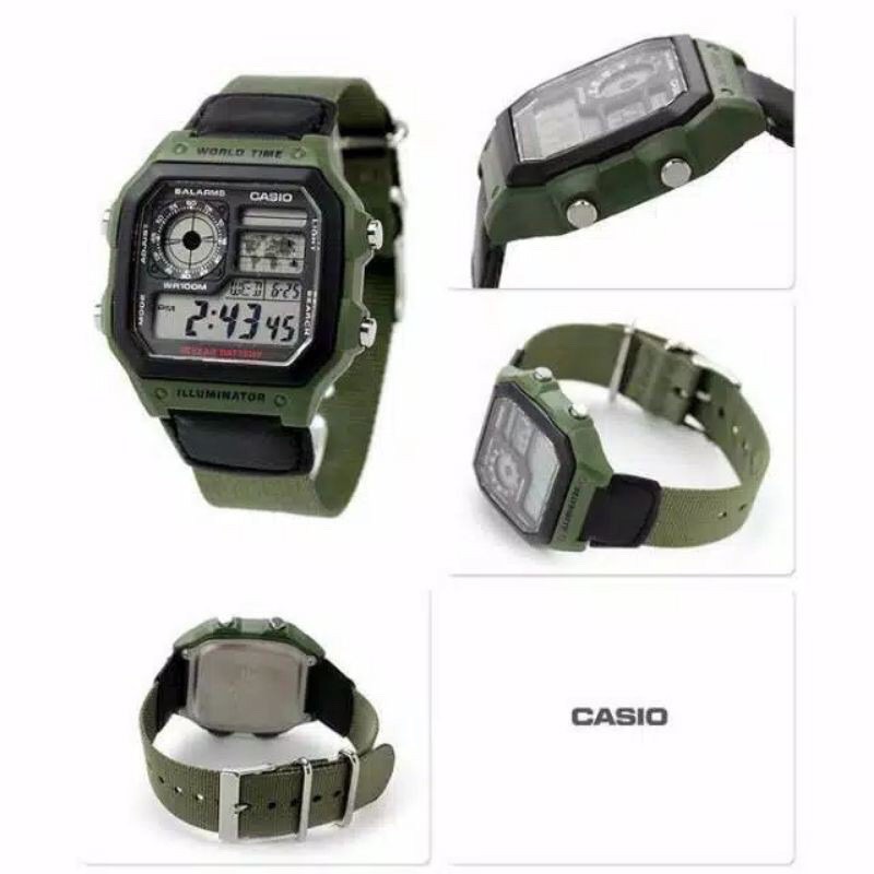 Jam Tangan Pria Casio General AE-1200WHB-3BVDF Original Murah