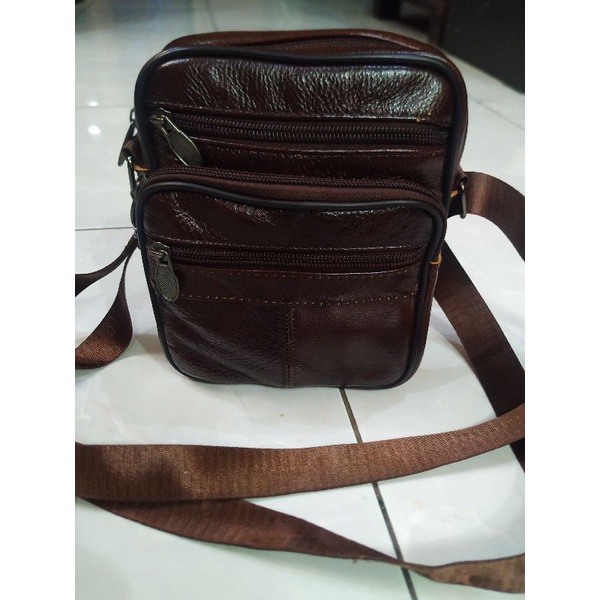 Tas Sling Hp  cowok PRELOVED Monza Imfort kulit aslii