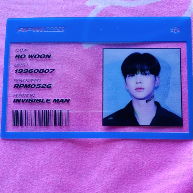 (booked) sf9 rowoon rpm max id card