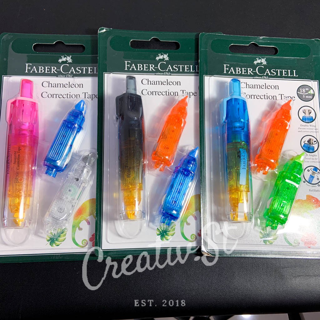 

mdn FABER CASTELL Chameleon Correction Tape Tip Ex Kertas Tip-Ex