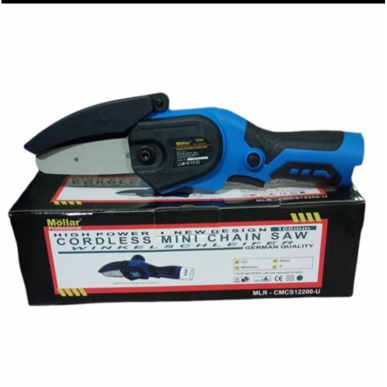 mollar CMCS12200-U mesin gergaji kayu 4inch cordless mini chainsaw CMCS 12200 U 12v