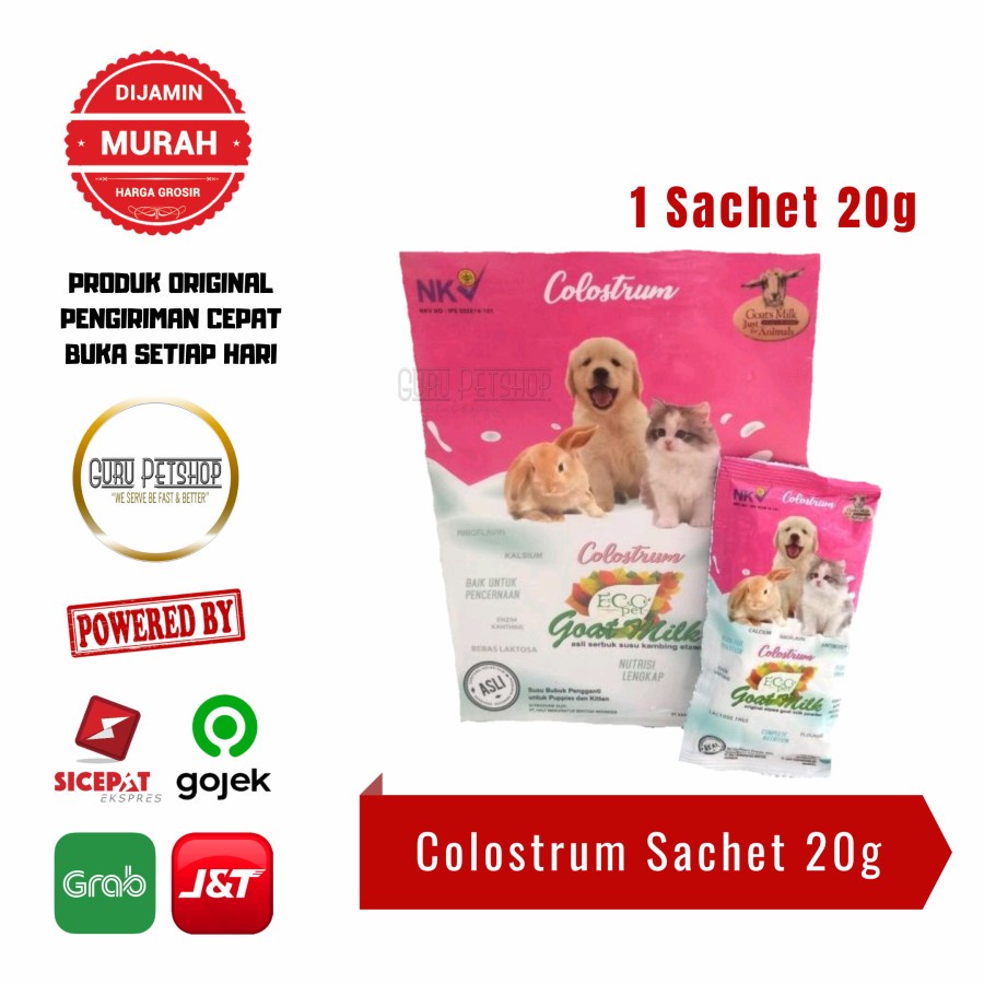 Eco Pet Goat Milk Colostrum Sachet 20gr Susu Anak Anjing Kucing Sachet - Colostrum 1scht