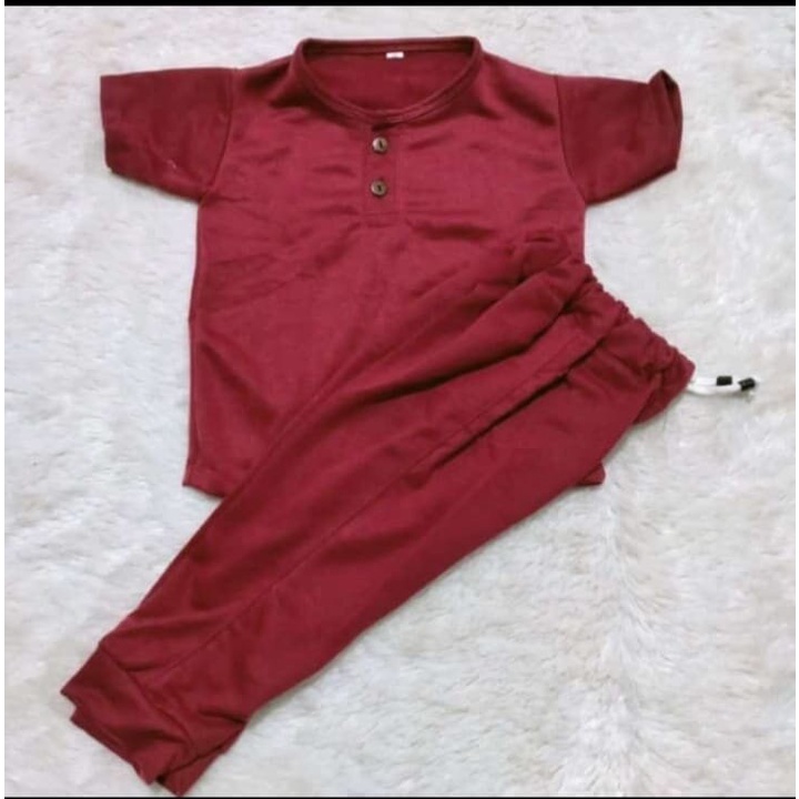 Baju Setelan Anak Kiano Laki-Laki Perempuan 1-6 Tahun Celana Panjang