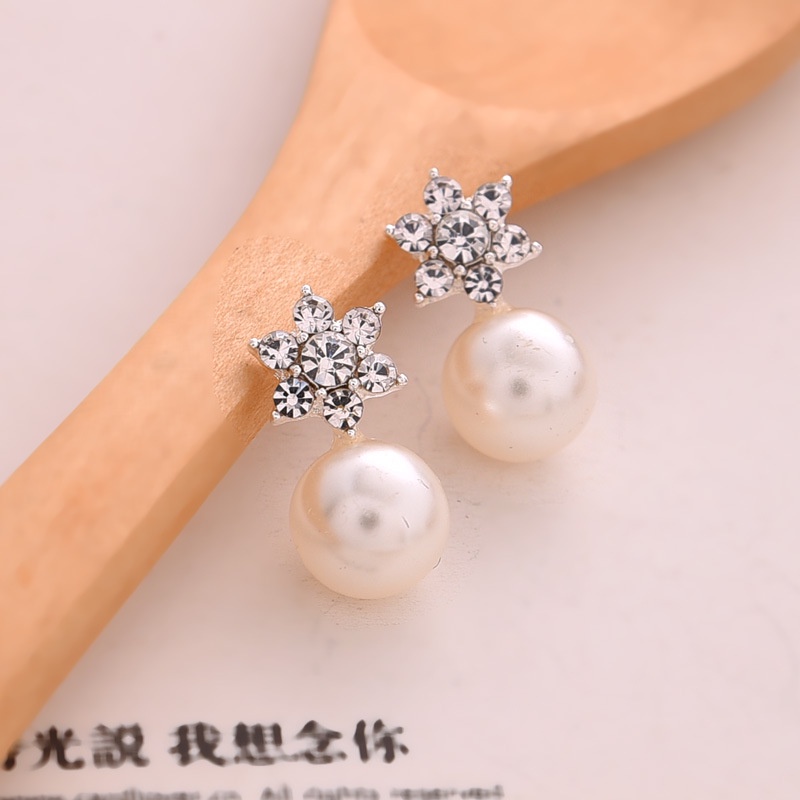 Anting Tusuk Lapis Emas Desain Pita / Kucing / Bunga Hias zircon / Mutiara Untuk Wanita