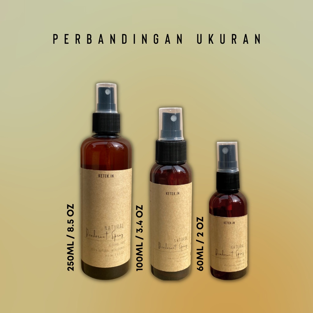 100ML / Natural Deodorant Spray 100ML / Penghilang Bau Ketiak Penghilang Bau Ketek Penghilang Bau Badan Penghilang Bau Kaki Deodorant Alami / Tawas Spray Deodorant Tawas