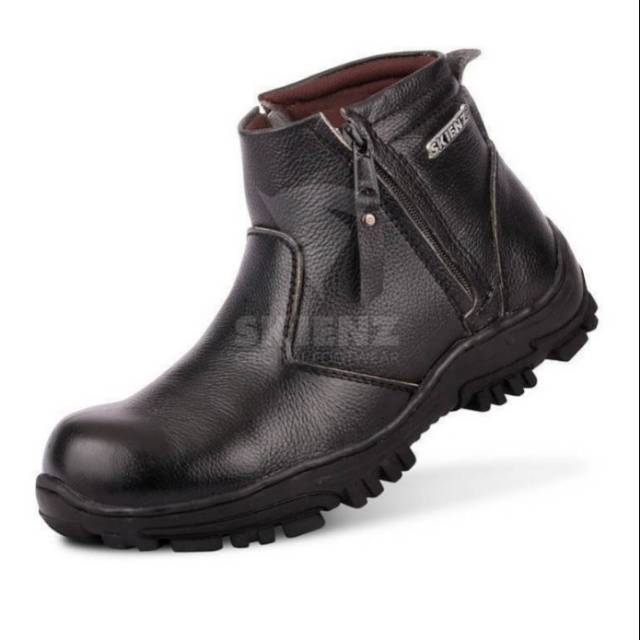 SEPATU BOOTS SAFETY KULIT ASLI PROYEK LAPANGAN KANTOR TOURING BOOTS MOTOR