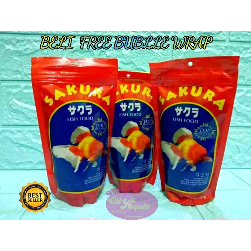 Jual sakura fish food pelet ikan sakura Makanan ikan koki gupyy