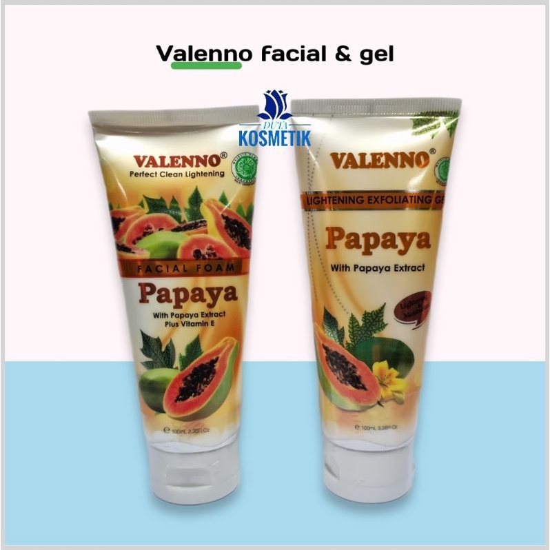 FACIAL FOAM PAPAYA VALENNO BPOM