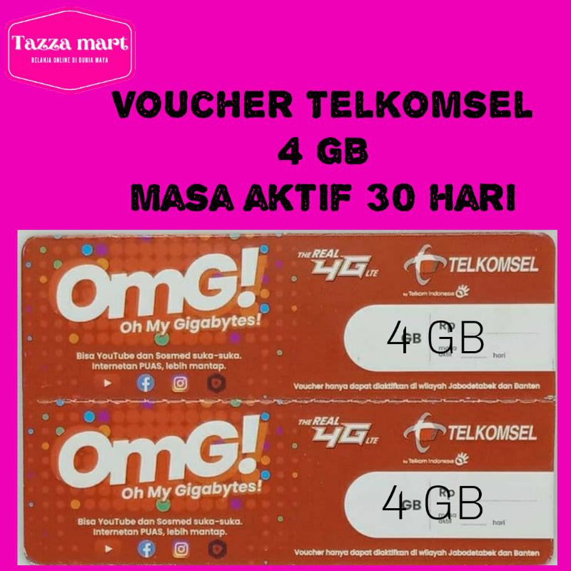 Vocher telkomsel 4 GB (wilayah JATIM)|| fresh masa tunggu 2 bulan