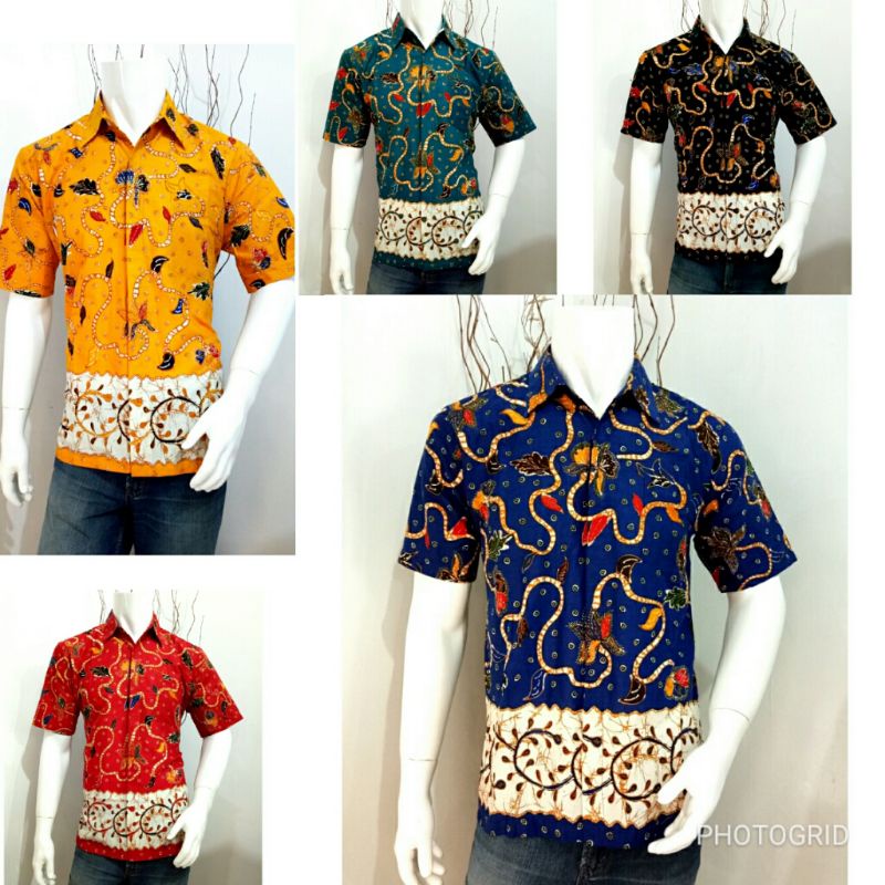 Batik Pria Lengan Pendek Rowa