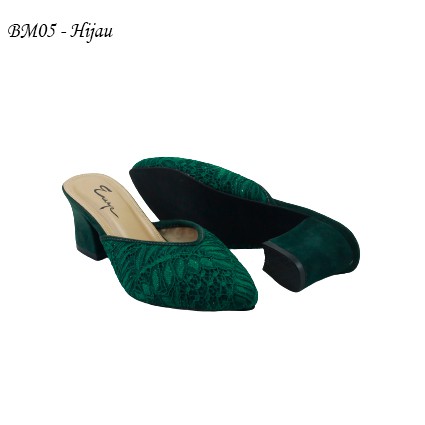 BM05 Sepatu Bustong Pesta Brukat Heels 5cm / Sepatu Pesta Wanita / Sepatu Wedding / Wedding Shoes-2