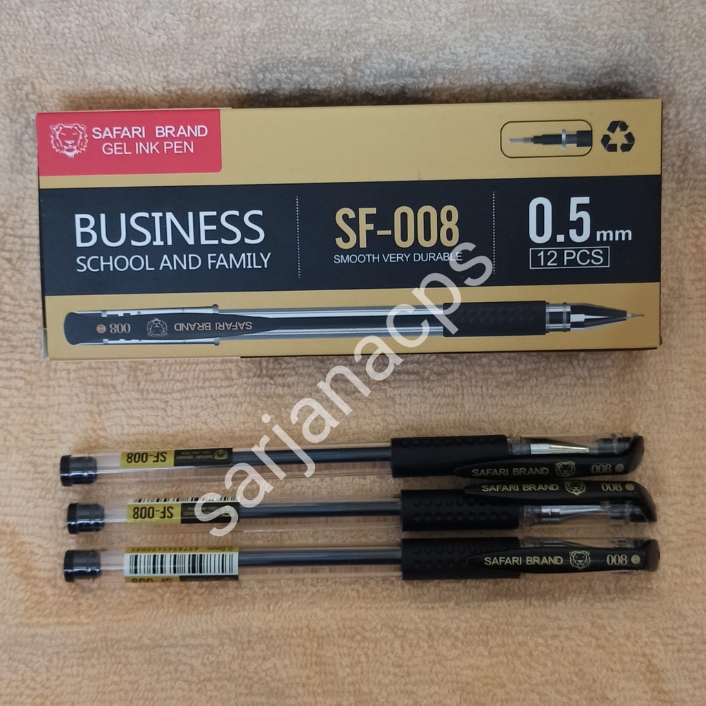

Ballpoint / bolpen / pulpen gel SAFARI SF-008 Black